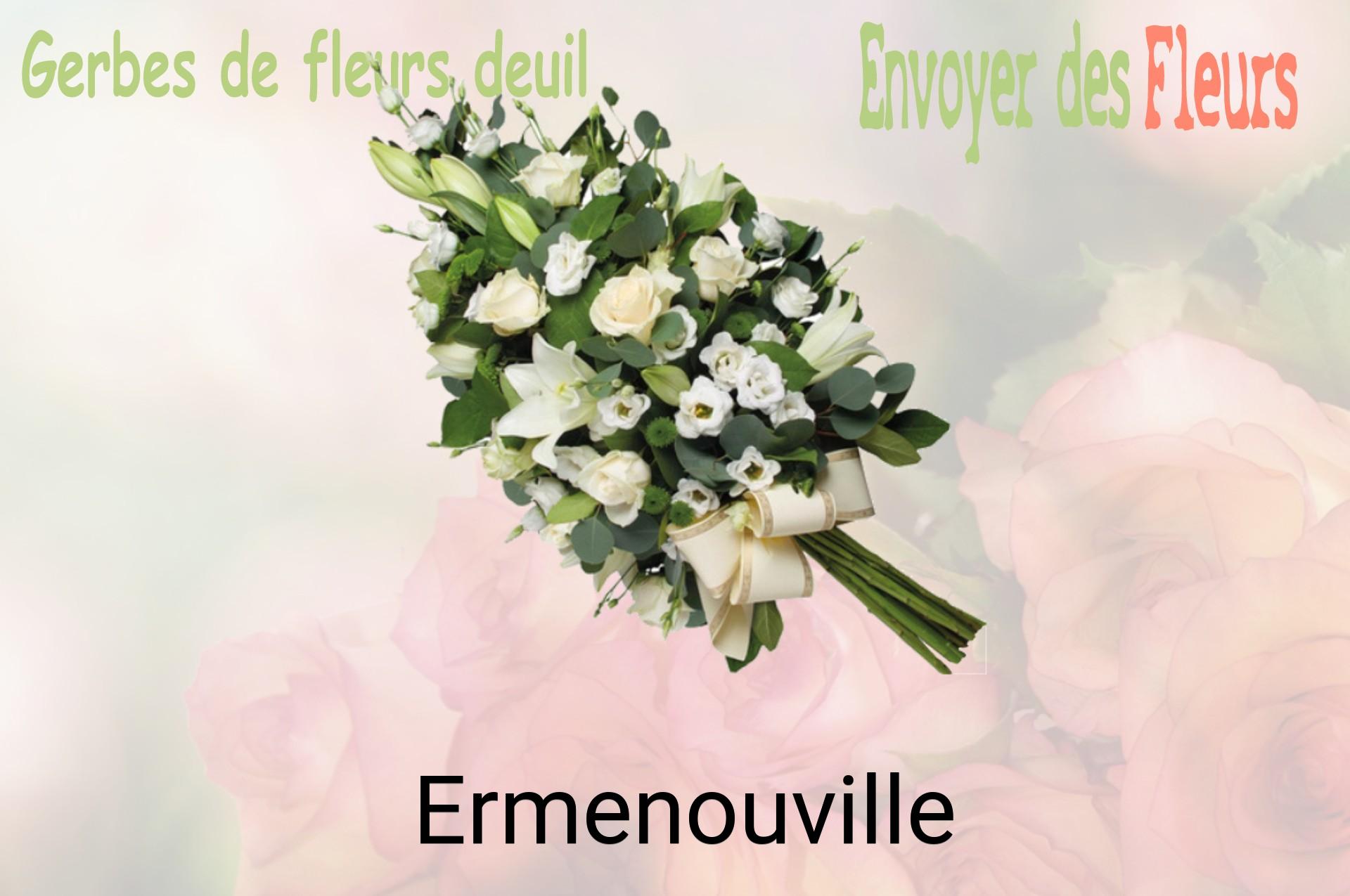 Gerbe de fleurs de deuil livrée à Ermenouville